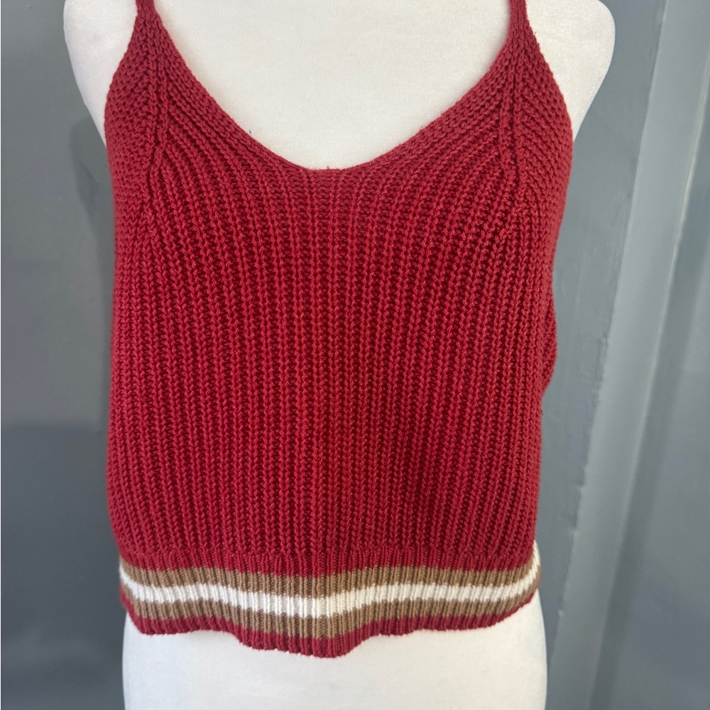 American Eagle Outfitters Red Knit Camisole